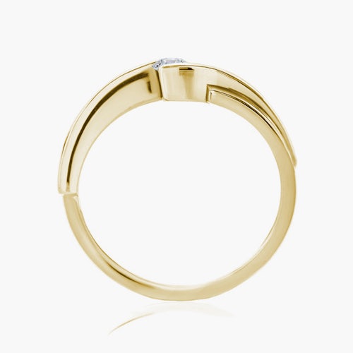 Pierścionek zaręczynowy SAVICKI: złoty, diament